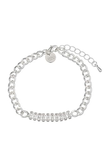 Leslii Damen-Armband Glitzer Glieder-Armband Glassteine Armschmuck Silber von Leslii