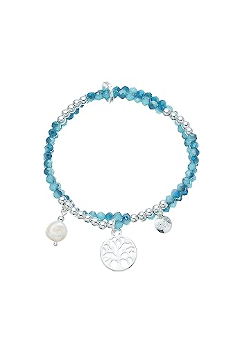 Leslii Damen-Armband Lebensbaum-Anhänger blaues Armband (Armband_Blau) von Leslii
