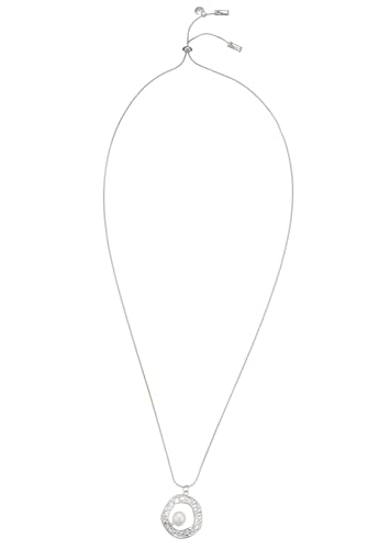 Leslii Damen-Kette Lange Halskette Perlen-Anhänger Muster Perlen-Schmuck Silber Weiß von Leslii