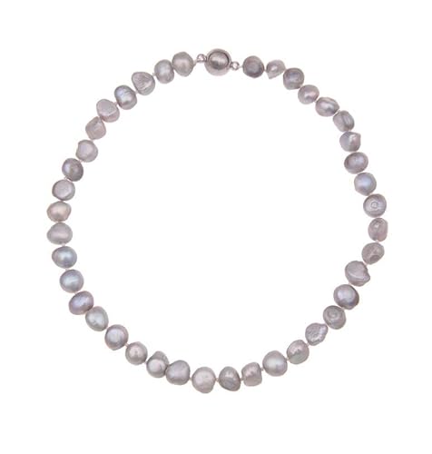 Leslii Damen Kette Perlen Collier (Grau) von Leslii