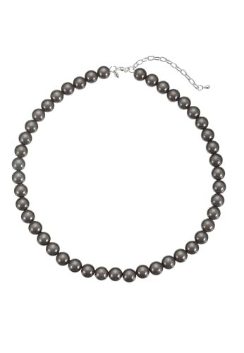 Leslii Damen-Kette Reflective Pearl kurze Perlen-Kette Magic 3D-Effekt Ø 10mm Collier (Grau) von Leslii