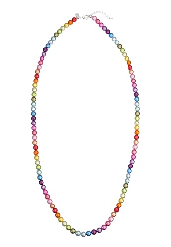 Leslii Damen-Kette Reflective Pearl lange Perlen-Kette Magic 3D-Effekt (Rainbow) von Leslii