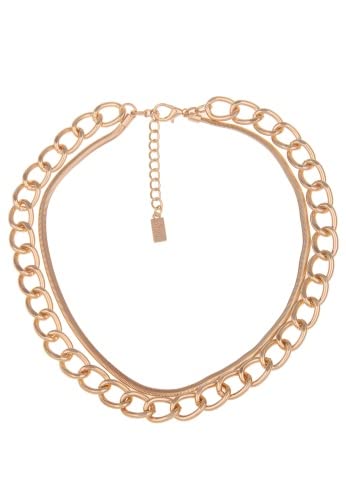Leslii Damen-Kette Statement Panzer-Kette Layering Glieder-Kette goldene Modeschmuck-Kette Gold von Leslii