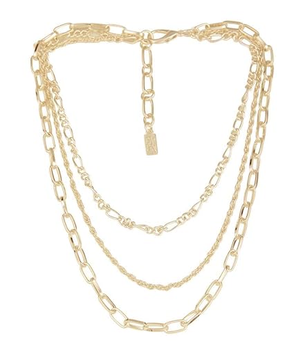 Leslii Damen-Kette Statement Panzer-Kette Layering Kurze Glieder-Kette goldene Modeschmuck-Kette Gold von Leslii