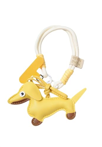 Leslii Gustl Dackel-Anhänger Taschen-Anhänger Schlüssel-Anhänger Schwarz (Gelb) von Leslii
