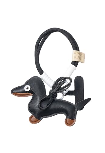 Leslii Gustl Dackel-Anhänger Taschen-Anhänger Schlüssel-Anhänger Schwarz (Schwarz) von Leslii