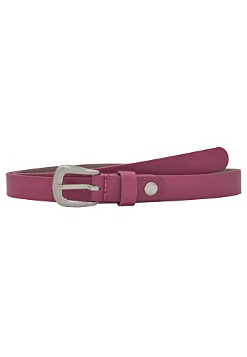 Leslii Premium Gürtel echter Leder-Gürtel 2cm pinker Gürtel Kalbs-Nappaleder Narbung Fuchsia Silber Größe 80 von Leslii