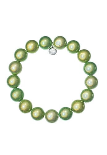 Leslii Reflective Pearls Perlen-Armband Magic 3D-Effekt (hellgrün Ø 12mm) von Leslii