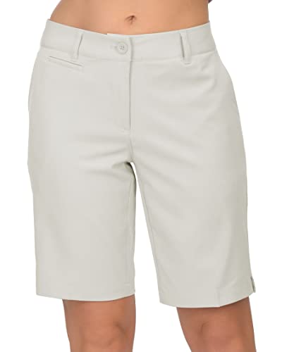 Lesmart Damen Golf-Shorts, Stretch, leicht, entspannte Passform, knielang, Damen-Bermuda - Beige - 38 Lesmart Damen Golf-Shorts, Stretch, leicht, entspannte Passform, knielang, Damen-Bermuda - Beige - 38 von Lesmart