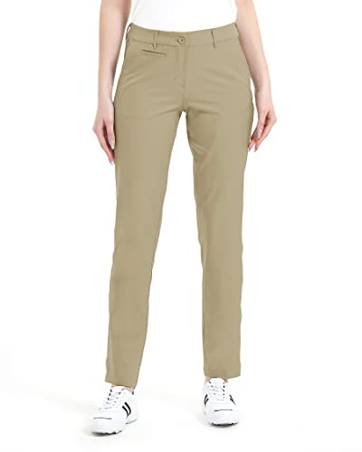 Lesmart Damen-Golfhose, Stretch, leicht, atmungsaktiv, schnell trocknend, Arbeitshose für Damen mit Taschen, Khaki, 46 Lesmart Damen-Golfhose, Stretch, leicht, atmungsaktiv, schnell trocknend, Arbeitshose für Damen mit Taschen, Khaki, 46 von Lesmart