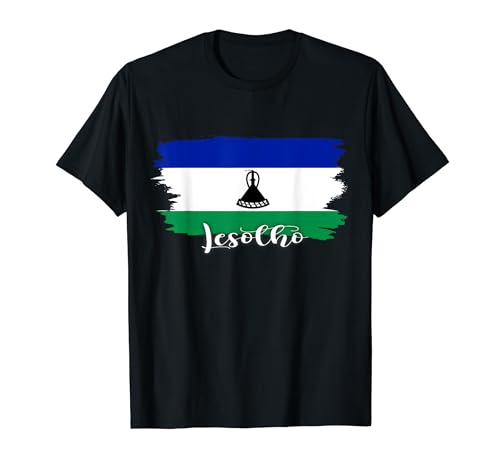 Lesotho Flagge T-Shirt, Lesotho T-Shirt, Lesotho T-Shirt Damen T-Shirt von Lesotho tshirt, vintage Lesotho flag, Lesotho kids