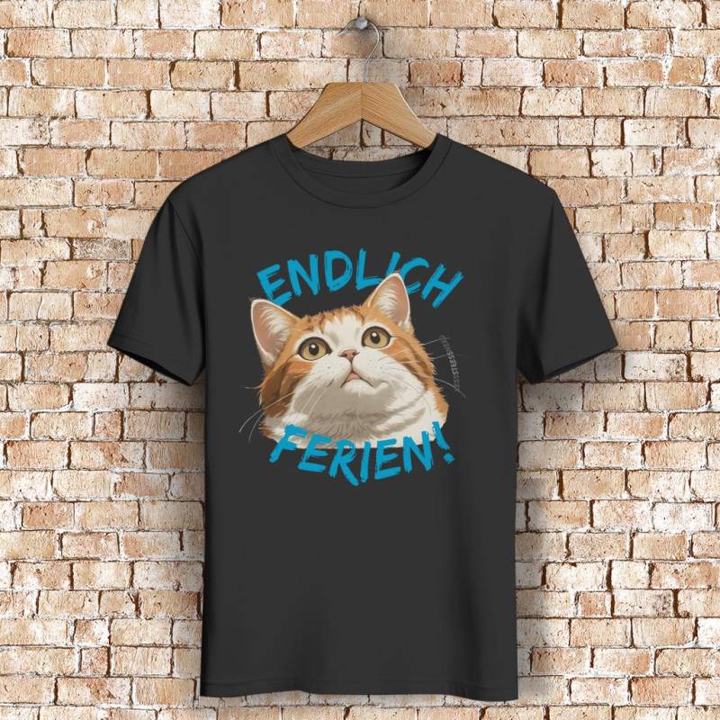 Anime Katze T-Shirt Unisex Bio Baumwolle, Schule's Out Geschenk von LessStressNerd