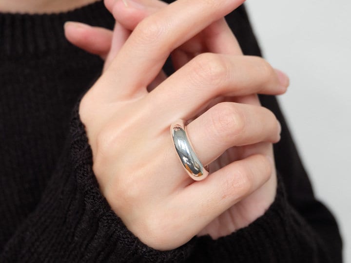 Breiter Solid Ring, Breiter Solider Sterling Silberring, Ring, Massiver Statement-Schmuck, Bandring, Ring von Lessaremore