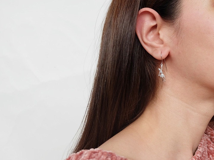 Tänzerin Ohrringe, Mädchen Ballerina Baumeln Ballett Ballettschmuck, Tropfenohrringe von Lessaremore