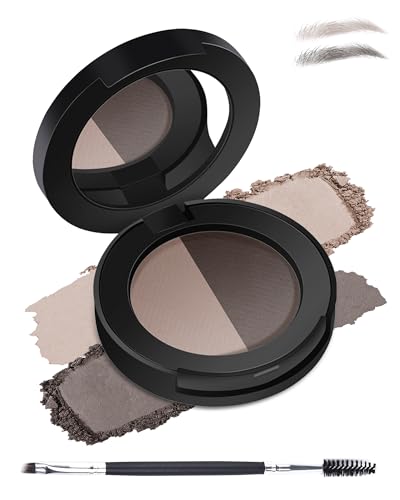 2 Farben Augenbrauen Puder, Langanhaltende Wasserfest Eyebrow Powder Palette, Multi-use Augenbrauen Färben Makeup mit Spiegel und Pinsel, Feines Pulver, Natural Volume and Fill of Brows for Women-06 2 Farben Augenbrauen Puder, Langanhaltende Wasserfest Eyebrow Powder Palette, Multi-use Augenbrauen Färben Makeup mit Spiegel und Pinsel, Feines Pulver, Natural Volume and Fill of Brows for Women-06 von Lestpola