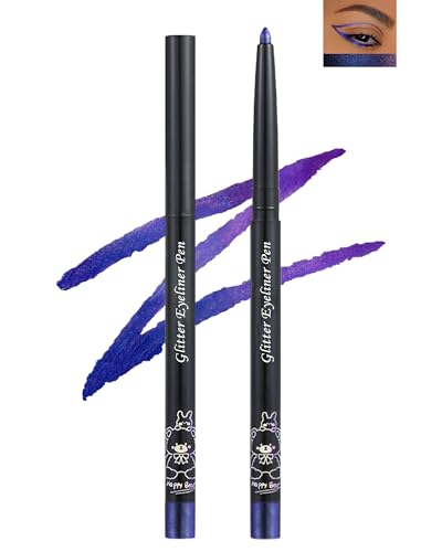 Bunter Gel-Eyeliner Stift mit Anspitzer, Wasserfester Chamäleon Bunter Glitzer Eyeliner Pencil, Matte Schimmer Metallic Eyeliner mit multireflektierendem Finish, Lidschatten-Stift für Augen-Makeup-08 von Lestpola