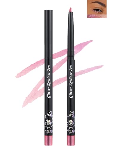 Bunter Gel-Eyeliner Stift mit Anspitzer, Wasserfester Chamäleon Bunter Glitzer Eyeliner Pencil, Matte Schimmer Metallic Eyeliner mit multireflektierendem Finish, Lidschatten-Stift für Augen-Makeup-02 von Lestpola