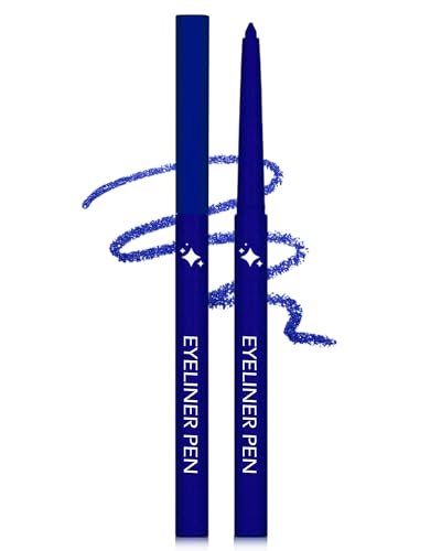 Glitzer Gel Eyeliner, Dunkelblau Bunt Eye Liner Pencil, Super Soft & Smooth Texture, Wasserfest Langlebig Kajalstift, Leicht Anwendbar, Hochpigmentiert Glitter Lidschattenstift Makeup für Frauen-07 von Lestpola