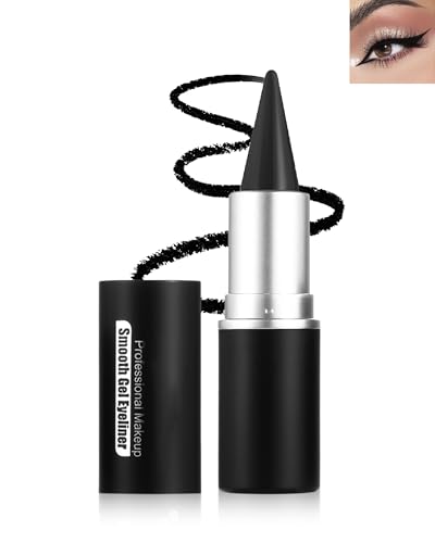 Eyeliner Wasserfest Schwarz, Matt Glatte Kajalstifte Wischfester, Creme Gel Eyeliner Stift Langlebig für Augen, Wangen, Körper, Hochpigmentiert Eyeliner Face Paint Stick Makeup für Cosplay-01 von Lestpola