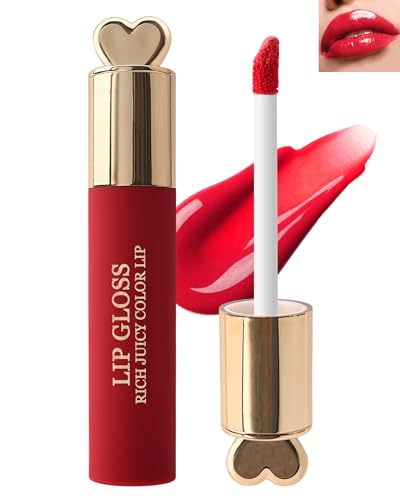 Glänzender Hydrating Lipgloss, Long Lasting Feuchtigkeitsspendend und Nährend Lippenöl, Wasserdichter Samt Lipgloss Tint Lippenbalsam, Non-stick Wischfest Flüssigkeit Lippenstift, Gift für Mädchen-03# von Lestpola