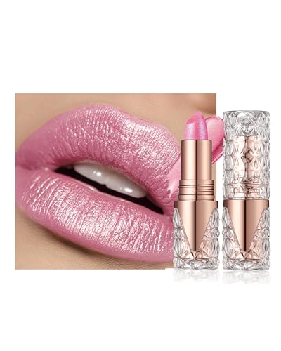 Glitter Lippenstift, Metallic Shimmer Lipgloss, Diamond Shiny Matte Lipstick, Long Lasting Waterproof Non-stick Cup Tinted Lip Balm, High Pigment Sparkly Silky Lip Stain, Make up Gift for Women - 02 von Lestpola