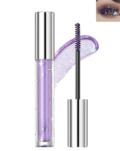 Glitzer Wimperntusche Lila, Wasserfest Long Lasting Diamond Colourful Mascara, Smudge-Proof No Clumping, Metallic Sparkling Lash Mascara Makeup for Women Party Stage Wedding-03# Glitzer Wimperntusche Lila, Wasserfest Long Lasting Diamond Colourful Mascara, Smudge-Proof No Clumping, Metallic Sparkling Lash Mascara Makeup for Women Party Stage Wedding-03# von Lestpola