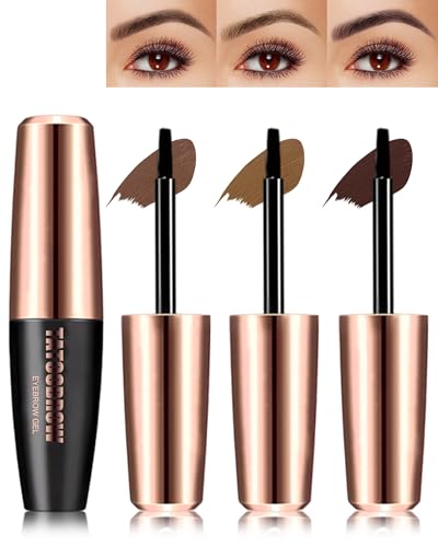 Peel Off Augenbrauen Gel Tattoo-3Pcs Augenbrauenfarbe Braun Peel Off, Wasserfest Langlebig Transfer-proof Eyebrow Gel Tint, Hält 3 Tage, Abziehbar Augenbrauen Tattoo Makeup Set, Geschenke für Frauen Peel Off Augenbrauen Gel Tattoo-3Pcs Augenbrauenfarbe Braun Peel Off, Wasserfest Langlebig Transfer-proof Eyebrow Gel Tint, Hält 3 Tage, Abziehbar Augenbrauen Tattoo Makeup Set, Geschenke für Frauen von Lestpola