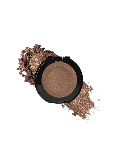 Single Braun Glitzer Lidschatten, Metallisch Schimmernder Lidschatten Palette mit Applikator, Cream Colored Eyeshadow Langanhaltender Wasserfest, Hochpigmentierter Basic Shade Eye Makeup für Frauen-06 von Lestpola