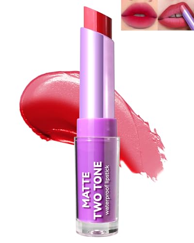 Matt Glanz Zweifarbiger Lippenstift Rose-Velvet Creme Lippen Stain, Langanhaltend Wasserdichter Lipgloss Lippenpflege, Easy to Use, Vegan Lipstick Lip Tint Make-up für Frauen-04 Matt Glanz Zweifarbiger Lippenstift Rose-Velvet Creme Lippen Stain, Langanhaltend Wasserdichter Lipgloss Lippenpflege, Easy to Use, Vegan Lipstick Lip Tint Make-up für Frauen-04 von Lestpola