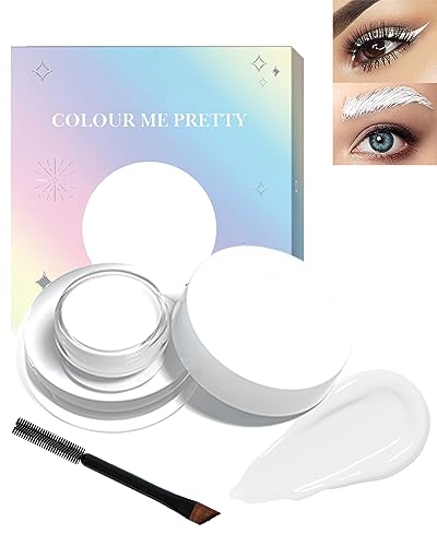 Wasserdichtes Gel-Eyeliner Set-1 Hochintensive Pigmente Lang Anhaltendes Creme-Eyeliner-Gel, Wischfestes Eyeliner-Make-up,Wasserfester Eyeliner mit 1 Eyeliner-Pinseln for Geschenke für Frauen-111White von Lestpola