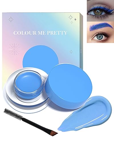 Blau Eyeliner Creme, Wasserfest Langlebig Matte Gel Eyeliner für Augen, Wangen, Körper, Leicht Anwendbar mit Pinseln, Wischfest Hochpigmentiert Colored Kajalstift Makeup für Cosplay-119 Blau von Lestpola