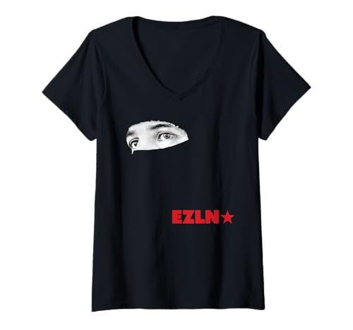 Damen Unterkommandant Marcos, EZLN1 T-Shirt mit V-Ausschnitt von Let Your Mind Wander