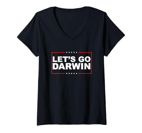 Damen Lass Uns gehen Darwin T-Shirt mit V-Ausschnitt Damen Lass Uns gehen Darwin T-Shirt mit V-Ausschnitt von Let's Go Darwin