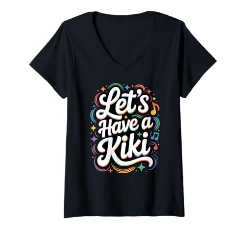 Damen Lass Uns eine Kiki Gay Pride Party feiern — Regenbogen-LGBT-Feier T-Shirt mit V-Ausschnitt Damen Lass Uns eine Kiki Gay Pride Party feiern — Regenbogen-LGBT-Feier T-Shirt mit V-Ausschnitt von Let's Have A Kiki LGBT Lesbian Transgender LGBTQ