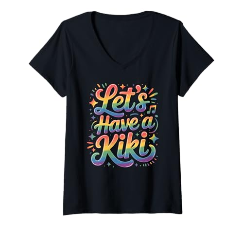 Damen Stolzer LGBT-lesbischer Trans-Verbündeter zur Gay-Pride-Regenbogenfeier T-Shirt mit V-Ausschnitt Damen Stolzer LGBT-lesbischer Trans-Verbündeter zur Gay-Pride-Regenbogenfeier T-Shirt mit V-Ausschnitt von Let's Have A Kiki LGBT Lesbian Transgender LGBTQ