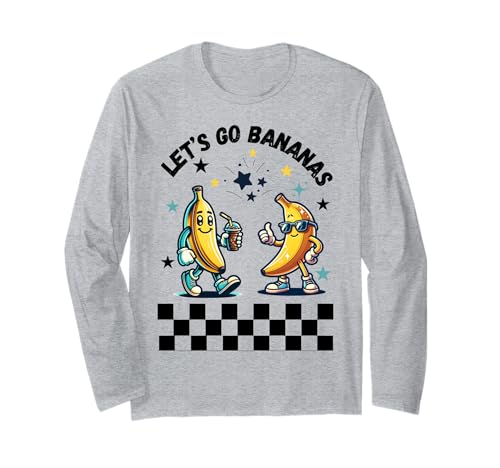 Let's go bananas funny retro men women youth Langarmshirt von Let's go bananas