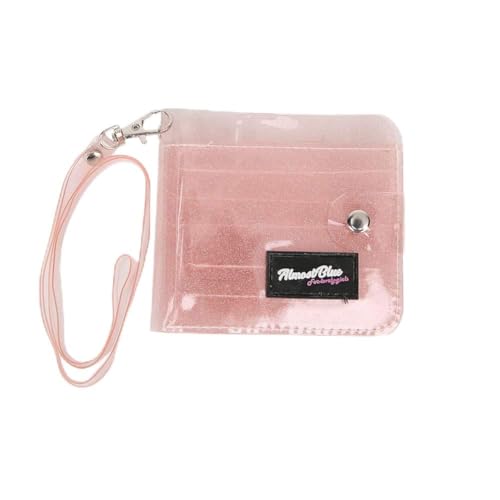 LetCart Card Protector Portable Mini Transparent Coins Purse Hanging Neck Bag, PVC Card Storage Holder, Orange, mehrfarbig, 60_x_180_cm von LetCart