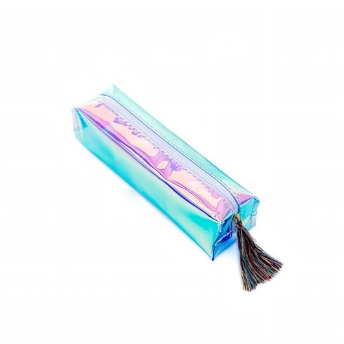 LetCart Gummi-Federtasche, Transparent Quasten Reißverschluss Bleistift Tasche, Bunte Student Schreibwaren Etui, 20 x 7 x 5cm von LetCart