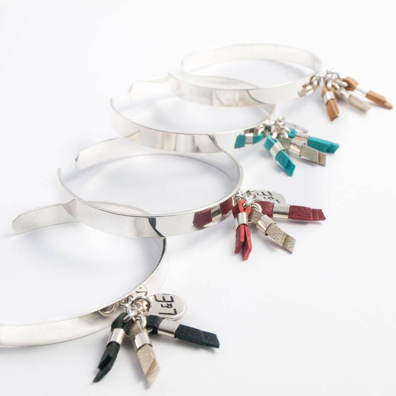 Armband Silber Mit 3 Schleifen Von Farbe Leder Armband Silber Mit 3 Schleifen Von Farbe Leder von LetEcreations