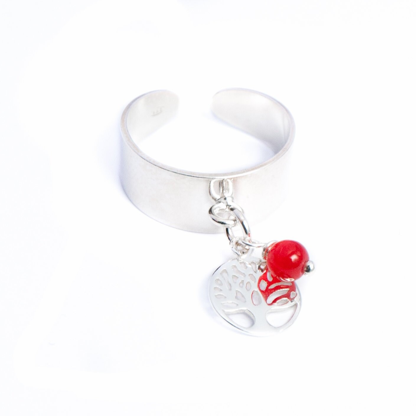 Baum Des Lebens Ring, Massiver Silberner Glasperlenring, Türkis, Rot, Grün Oder Schwarz Baum Des Lebens Ring, Massiver Silberner Glasperlenring, Türkis, Rot, Grün Oder Schwarz von LetEcreations