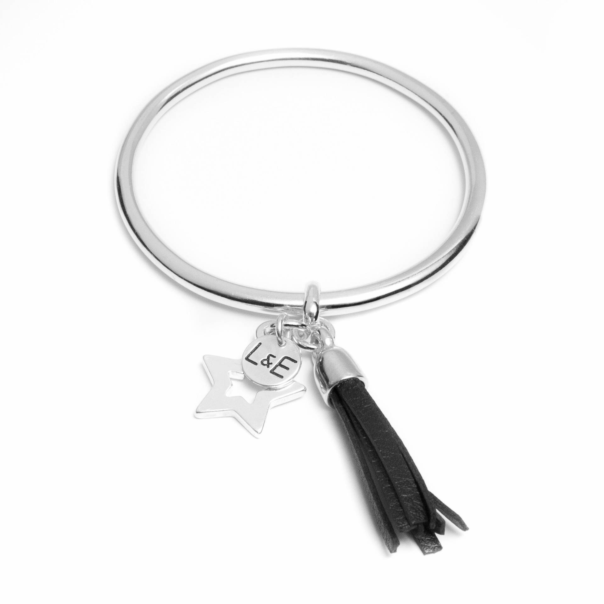 Dicke Silber Stern Und Leder Pompom Dicke Silber Stern Und Leder Pompom von LetEcreations