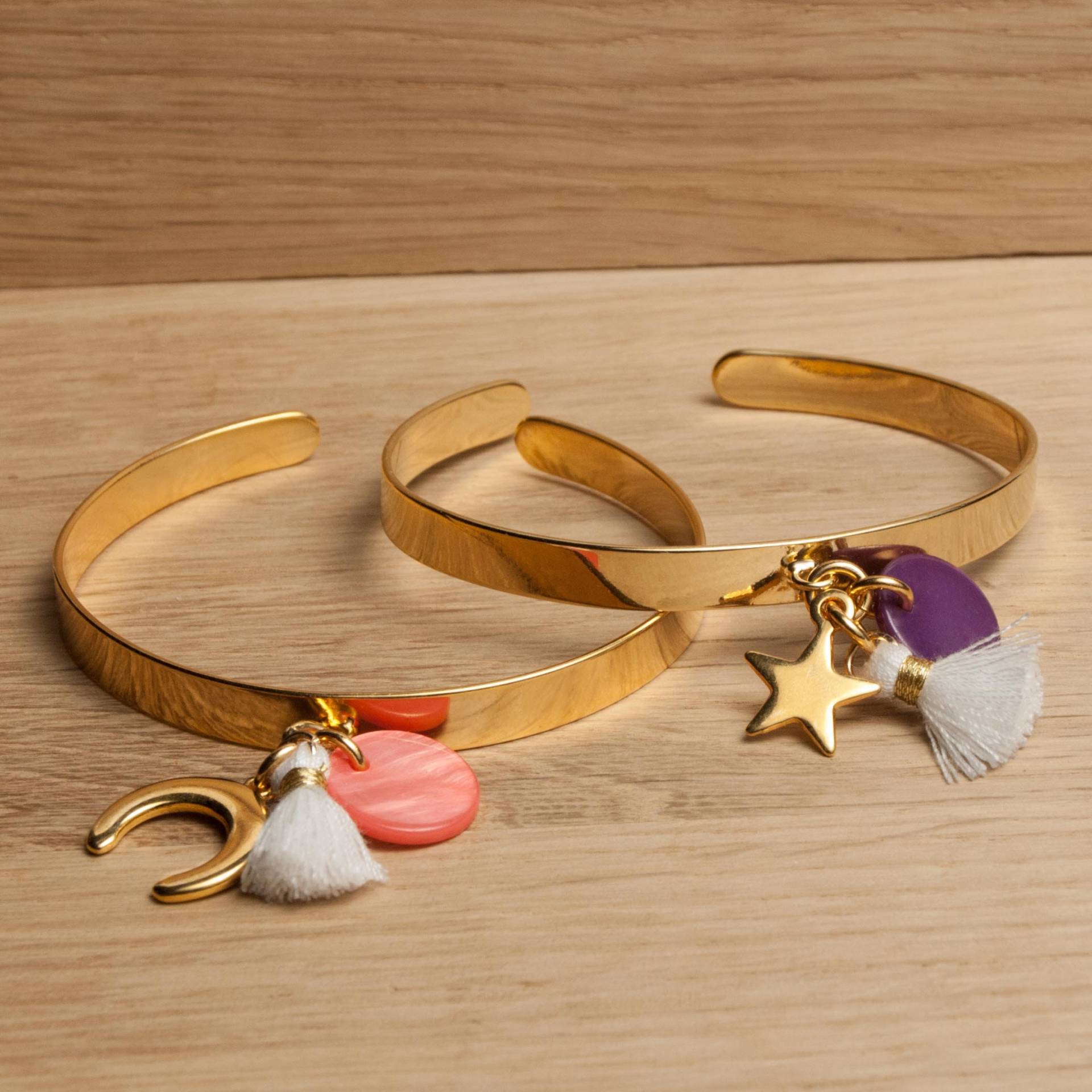 Ring Zu Öffnen, Goldmedaille Und Weiße Bommel Ring Zu Öffnen, Goldmedaille Und Weiße Bommel von LetEcreations