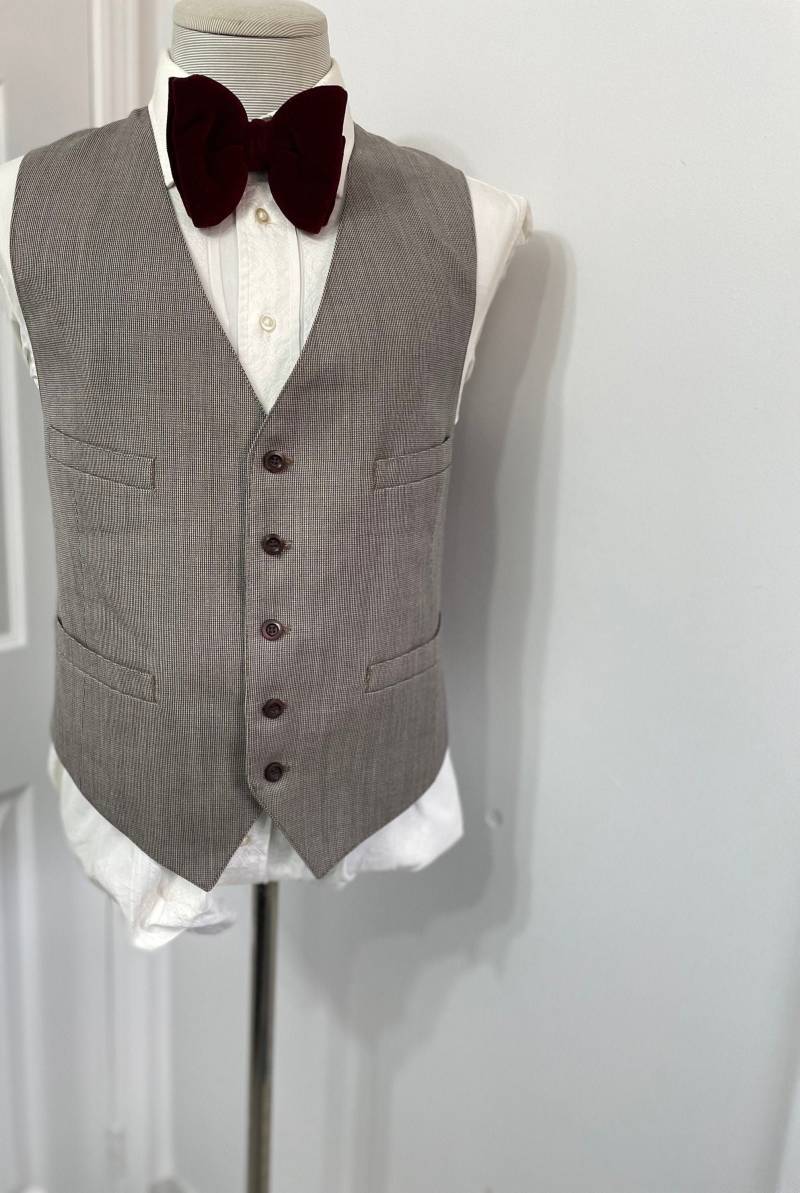 Vintage Herren Anzug Weste 1960Er Jahre Wollweste Größe 40 Medium/M Braun Beige Edwardian Vintage Herren Anzug Weste 1960Er Jahre Wollweste Größe 40 Medium/M Braun Beige Edwardian von LetLoveLeadVintage