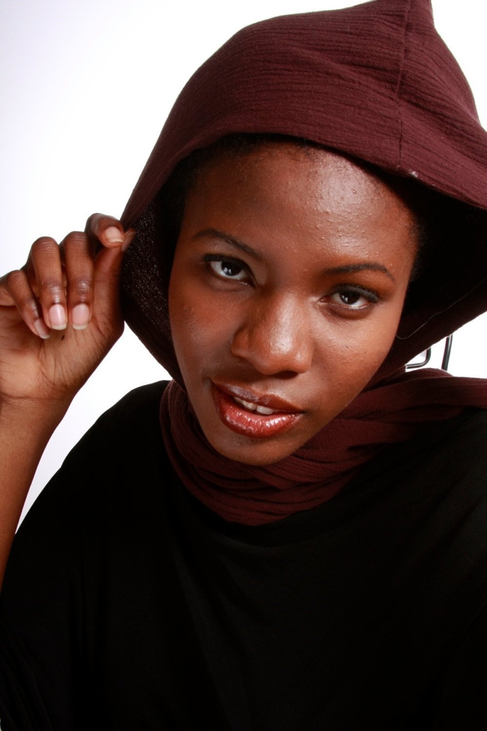 Kapuzenschal Letau Dunkle Schokolade Braun Baumwolle Gaze von LetauDesigns