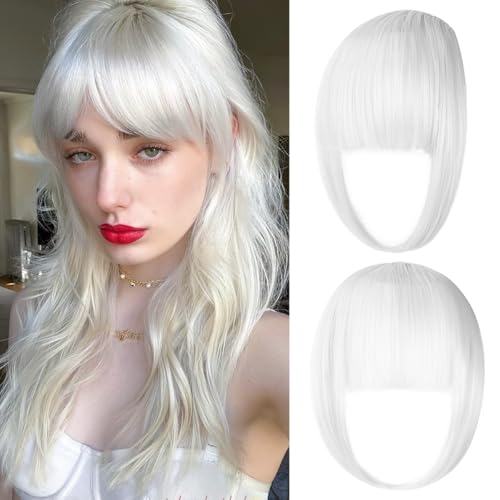 Leterly Pony-Haarclip in Pony, dicker französischer Pony, Clip-in-Haarverlängerung, künstlicher Pony für Damen, Pony mit Bügel, Haarteile für den täglichen Gebrauch, Silbergrau Leterly Pony-Haarclip in Pony, dicker französischer Pony, Clip-in-Haarverlängerung, künstlicher Pony für Damen, Pony mit Bügel, Haarteile für den täglichen Gebrauch, Silbergrau von Leterly