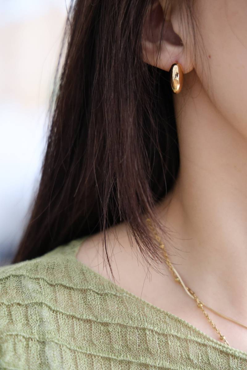 18K Vergoldeter Halbkreis Ohrring|Messing|Creolen|Ohrstecker|Geburtstagsgeschenk|Damen Accessoire|Moderner Schmuck von LetianStudio