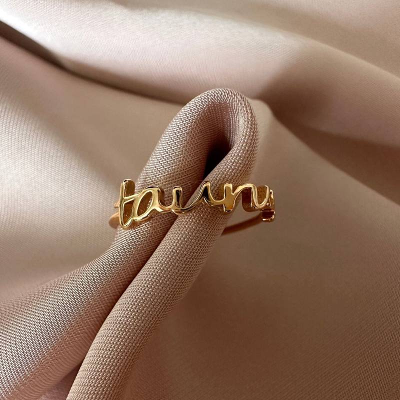 14K Gold Fill Sternzeichen Ring Verstellbarer Schmuck von LetianStudio