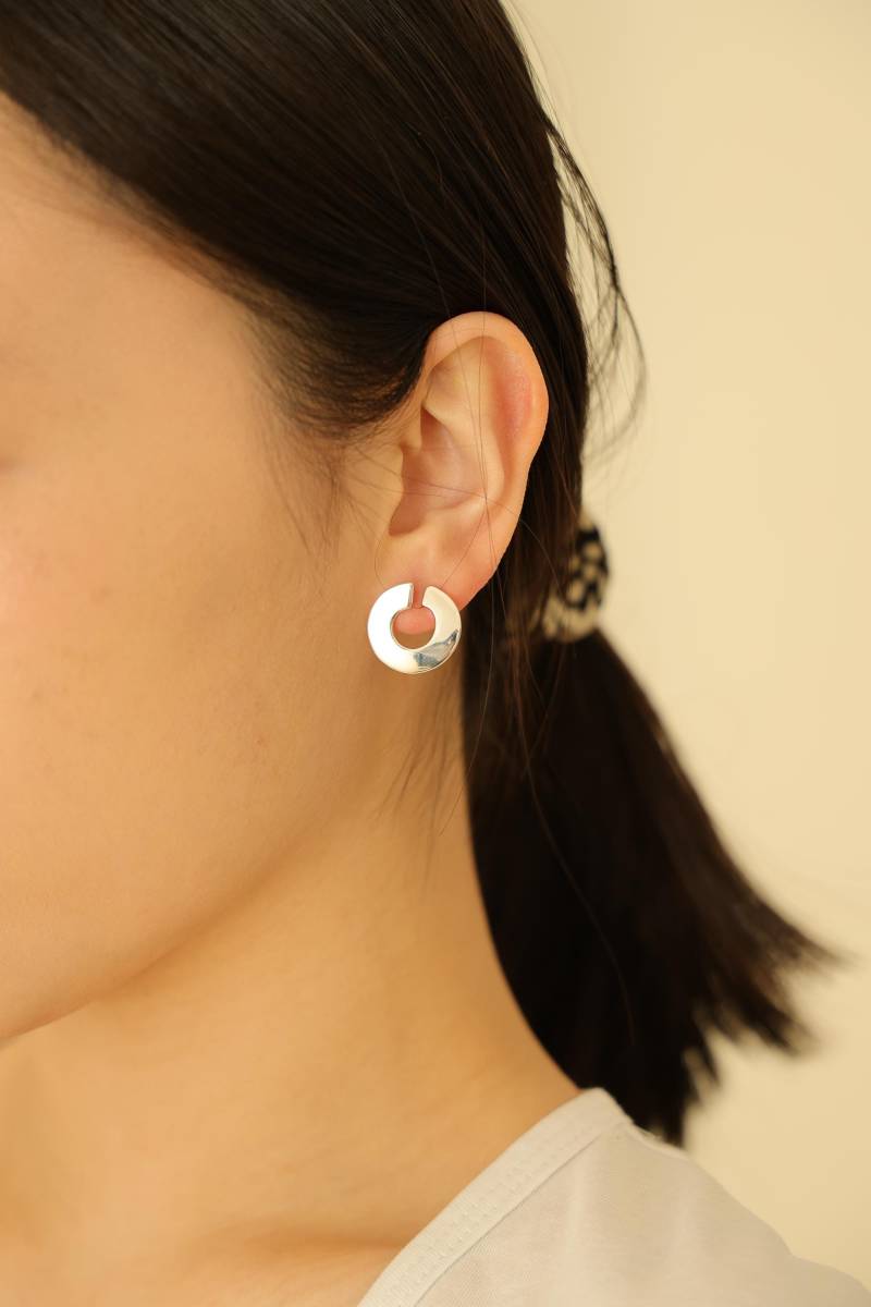 Ohrstecker Silber|Offene Kreise|925 Sterling Silber|Besondere Creolen|Ausgefallener Schmuck von LetianStudio