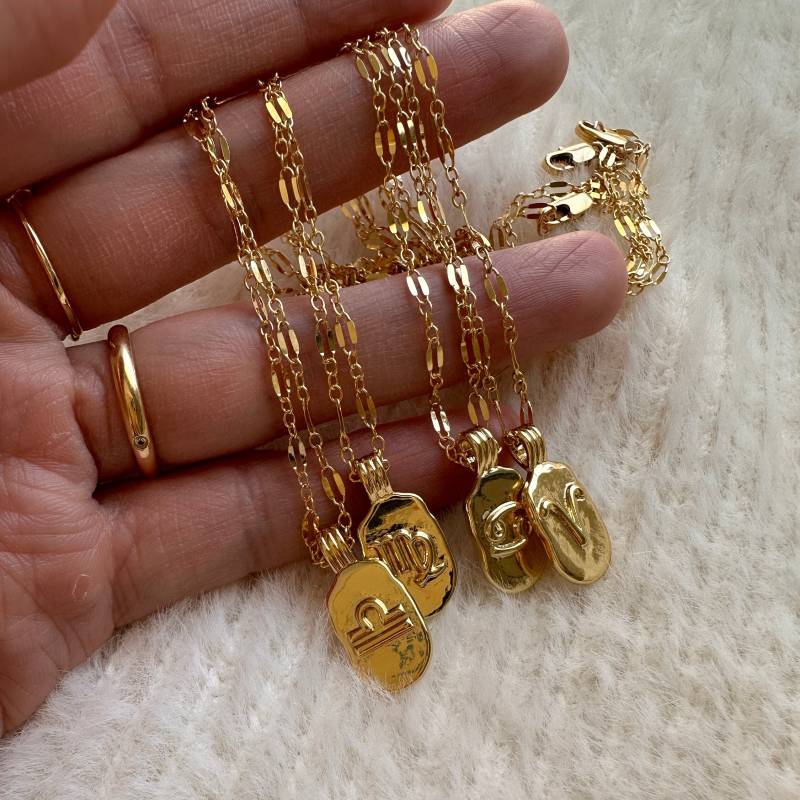 Personalisierte Halskette Mit Sternzeichen Anhänger|14K Gold Gefüllt|Sternbild Schmuck|Geburtstagsgeschenk|Sternzeichen von LetianStudio