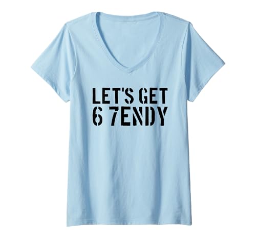 Damen Lass Uns Sendy 6 7 Six Seven Lustiges Meme Internet 6 7endy Fun bekommen T-Shirt mit V-Ausschnitt Damen Lass Uns Sendy 6 7 Six Seven Lustiges Meme Internet 6 7endy Fun bekommen T-Shirt mit V-Ausschnitt von Lets Get Meme Apparel